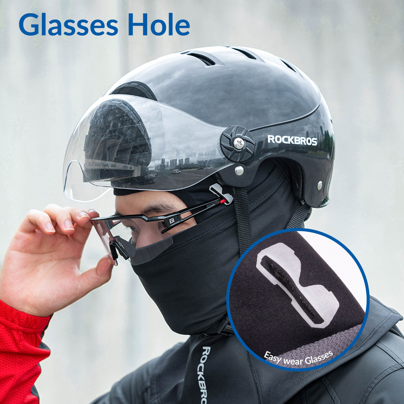 ROCKBROS Thermal Balaclava with Glasses Hole