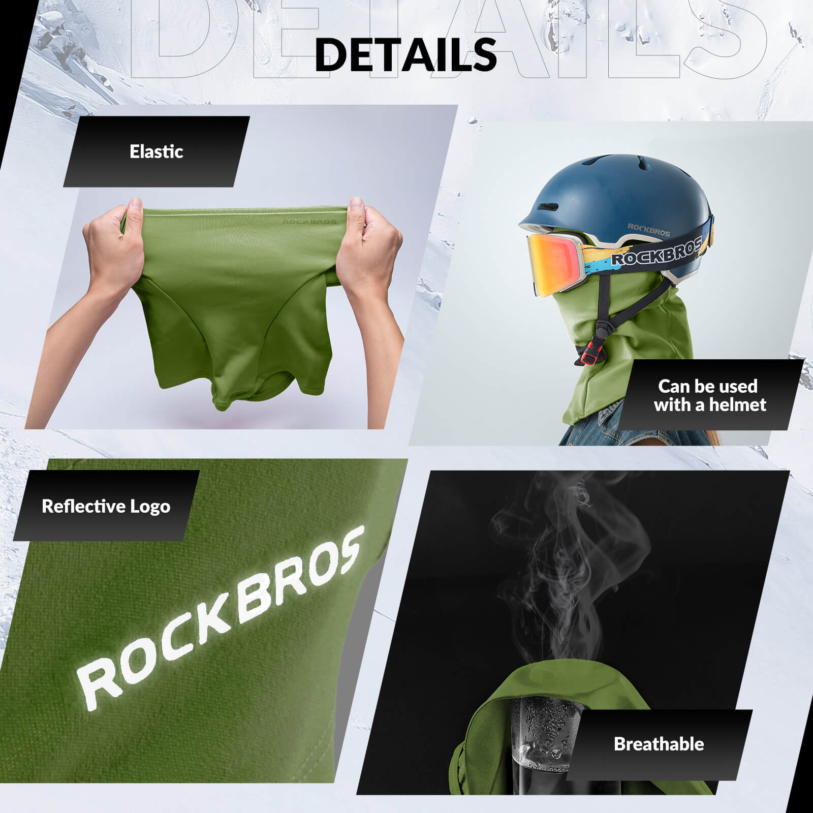 ROCKBROS Thermal Windproof Balaclava Ski Mask