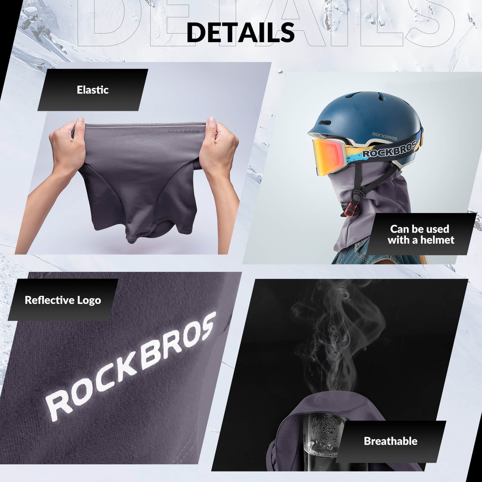 ROCKBROS Thermal Windproof Balaclava Ski Mask