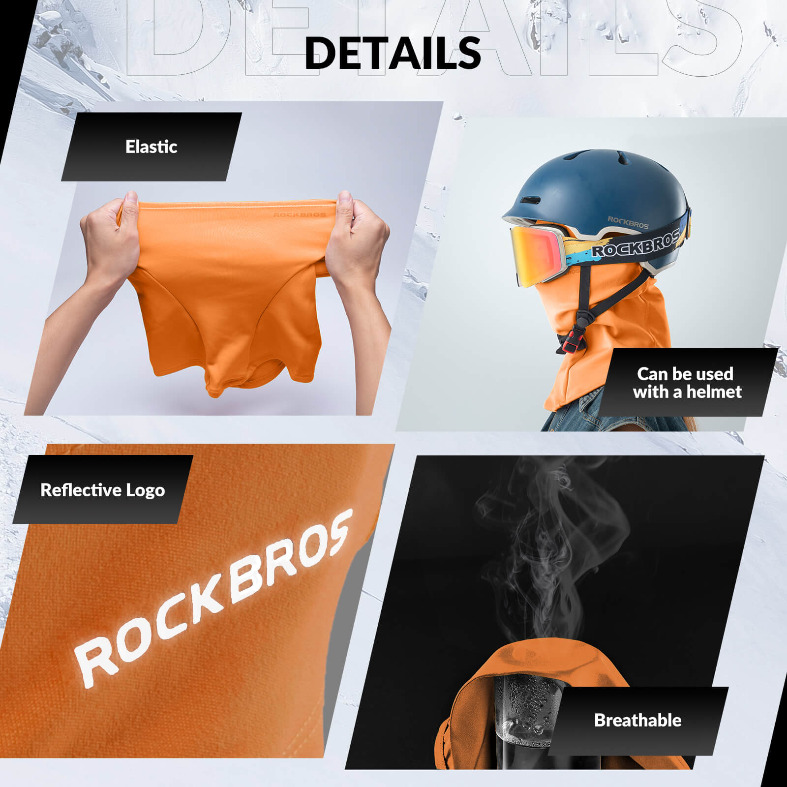 ROCKBROS Thermal Windproof Balaclava Ski Mask