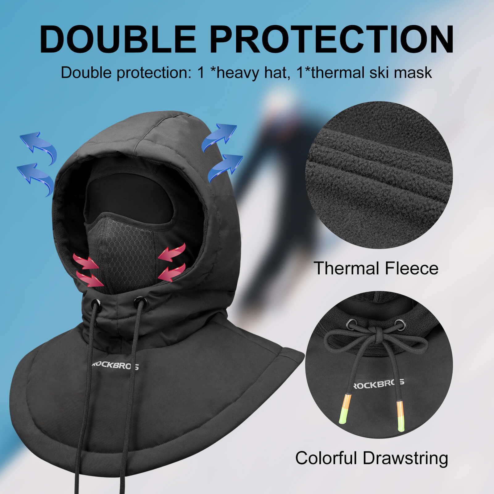 ROCKBROS Extended Thermal Fleece Balaclava