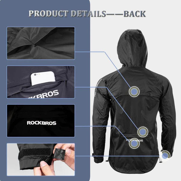 ROCKBROS Unisex Cycling Rain Jacket