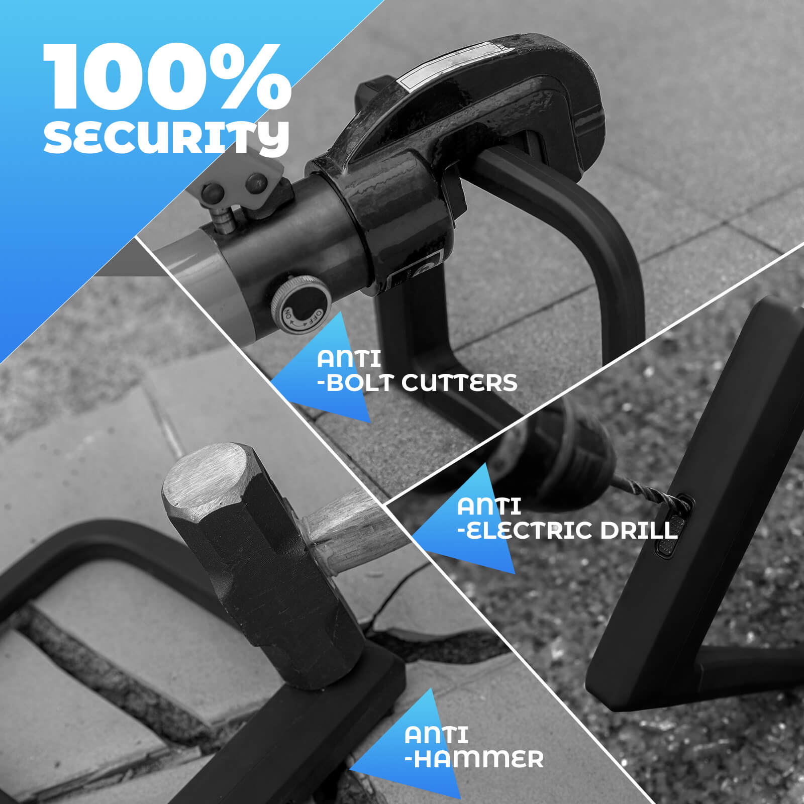 ROCKBROS Wide & Thick Bike U-Lock
