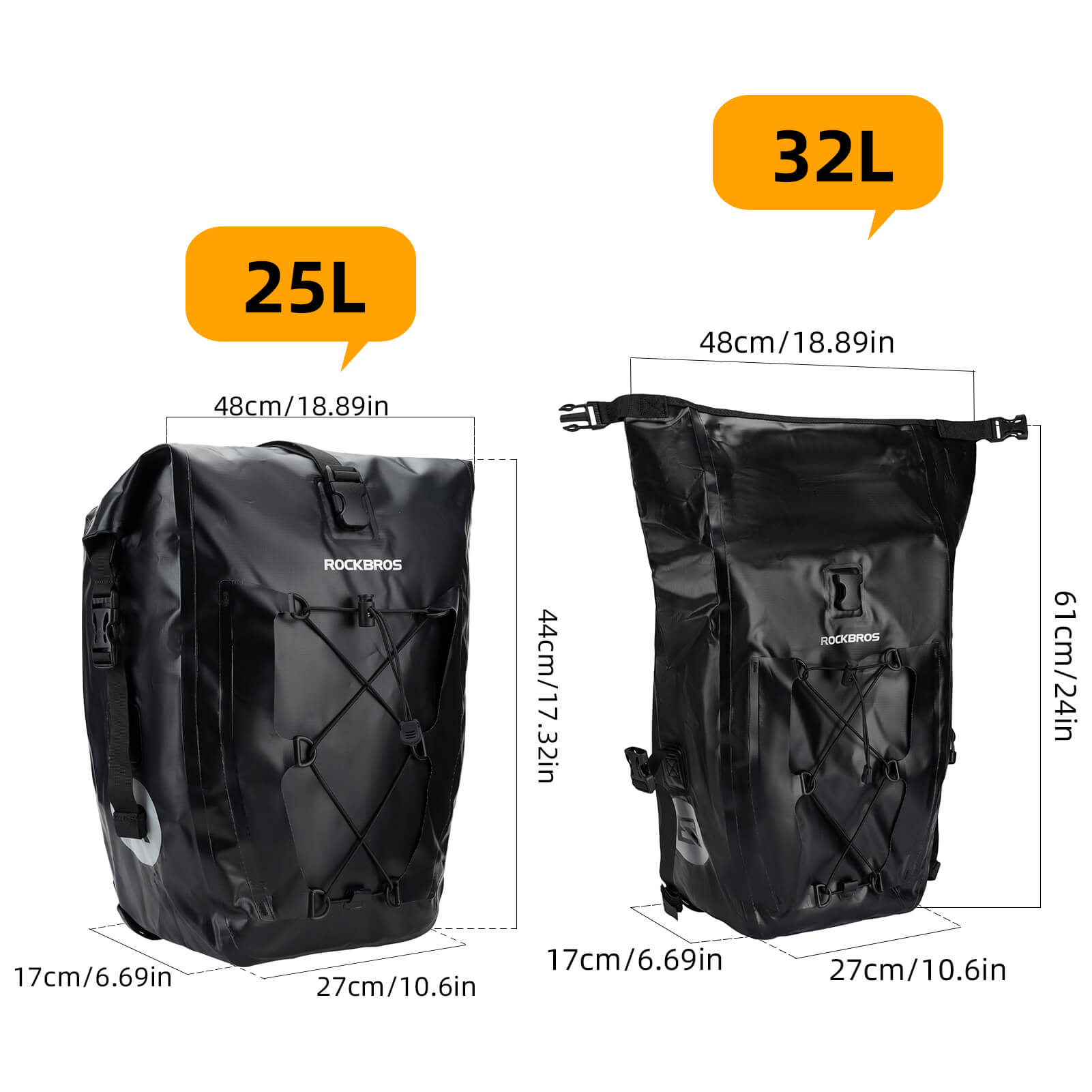ROCKBROS 32L Waterproof Pannier